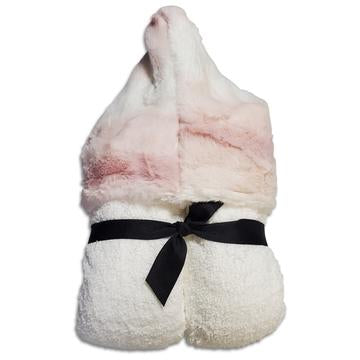 Ombre Blush Minky Hooded Towel